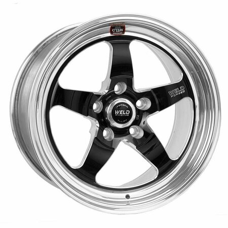 DISTRACCION 7.9 in. 5x4.5 mm Non-Beadlock S71 17x10 BP & BS Low Pad Wheel, Black DI3820490